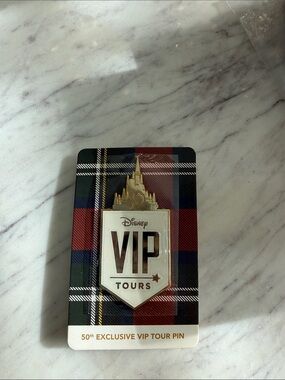 Disney VIP Tours Enamel Pin - Gold & White 50th anniversary 2023